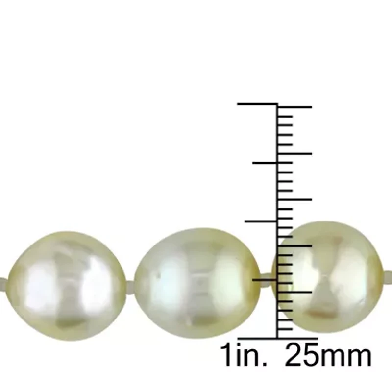 Golden South Sea Pearl Necklace in 14K Yellow Gold