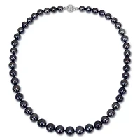 Black Tahitian Cultured Pearl Necklace with 14K White Gold Clasp