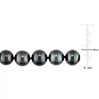 Black Tahitian Cultured Pearl Necklace with 14K White Gold Clasp