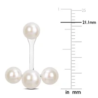 Freshwater Cultured Pearl Post Earrings in 14K White Gold