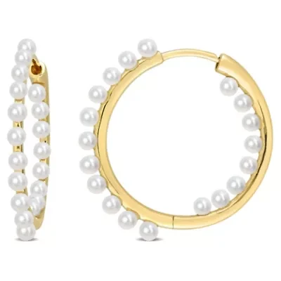 Freshwater Cultured Pearl Earrings in 14K Yellow Gold