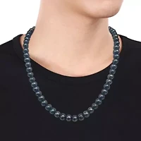 Black Freshwater Cultured Pearl Necklace with Sterling Silver Clasp