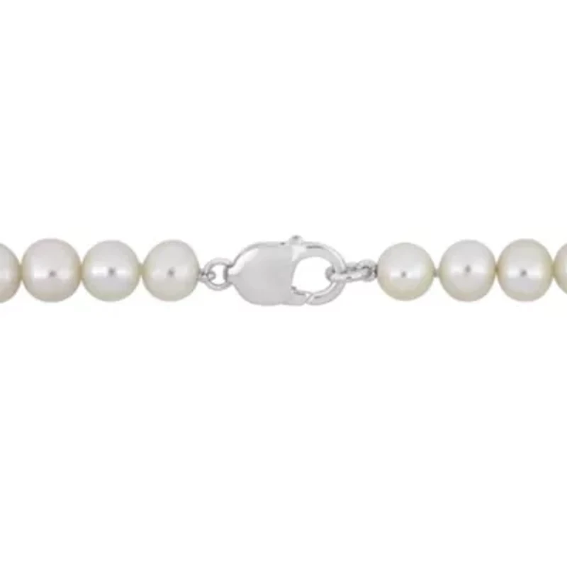 Freshwater Cultured Pearl Necklace with Sterling Silver Clasp