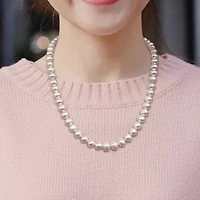 Freshwater Cultured Pearl Necklace with Sterling Silver Clasp