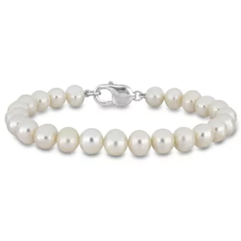 Freshwater Cultured Pearl Bracelet with Sterling Silver Clasp
