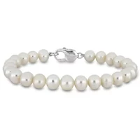 Freshwater Cultured Pearl Bracelet with Sterling Silver Clasp
