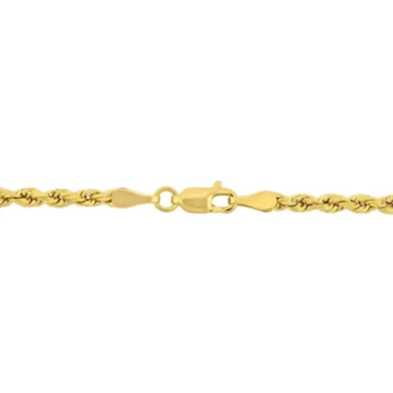 2-Pcs Set of Rope Chain Necklace and Bracelet in 10K Yellow Gold
