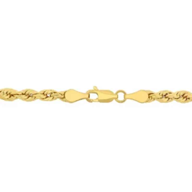 2-Pcs Set of Rope Chain Necklace and Bracelet in 10K Yellow Gold