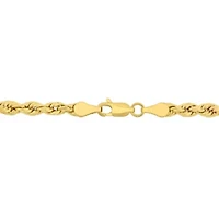 2-Pcs Set of Rope Chain Necklace and Bracelet in 10K Yellow Gold