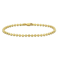 3MM Diamond Cut Ball Chain Bracelet in 10K Yellow Gold