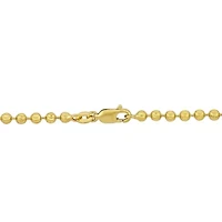3MM Diamond Cut Ball Chain Bracelet in 10K Yellow Gold