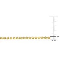 3MM Diamond Cut Ball Chain Bracelet in 10K Yellow Gold