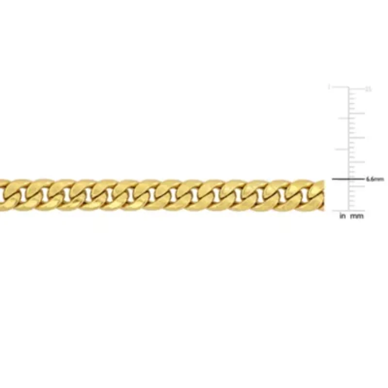 6.6MM Curb Chain Bracelet in 10K Yellow Gold