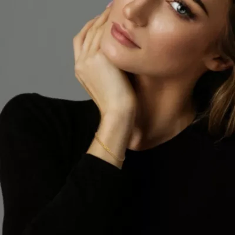 6.6MM Curb Chain Bracelet in 10K Yellow Gold