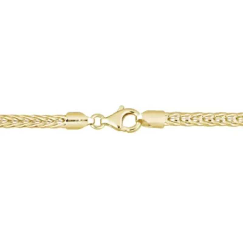 4.2MM Foxtail Chain Bracelet in 18K Yellow Gold Plated Sterling Silver