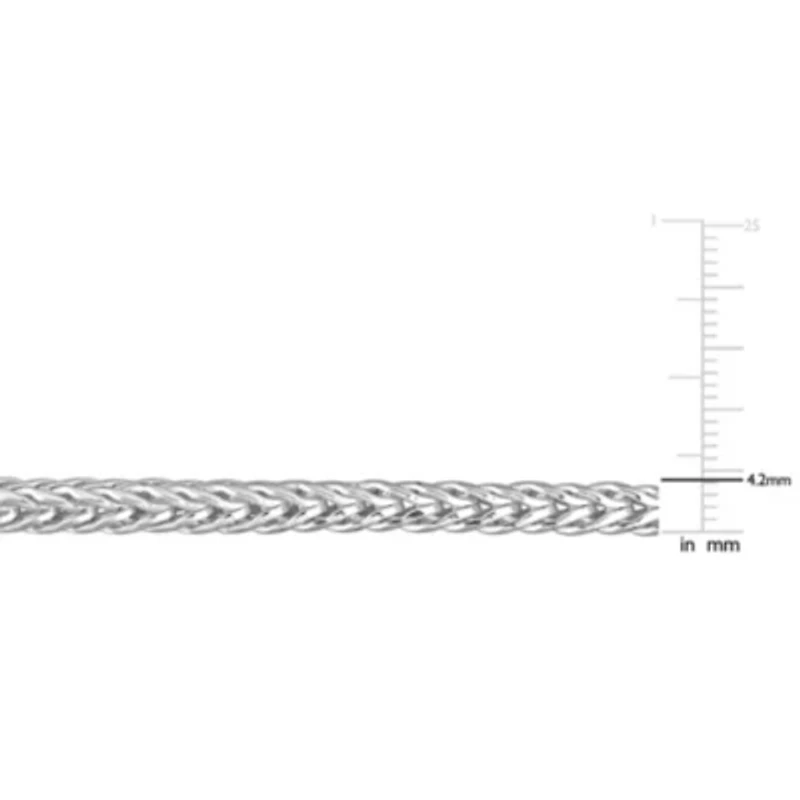 4.2MM Foxtail Chain Necklace in Sterling Silver
