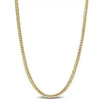 4.2MM Foxtail Chain Necklace in 18K Yellow Gold Plated Sterling Silver
