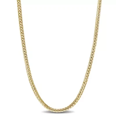 4.2MM Foxtail Chain Necklace in 18K Yellow Gold Plated Sterling Silver