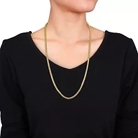 4.2MM Foxtail Chain Necklace in 18K Yellow Gold Plated Sterling Silver