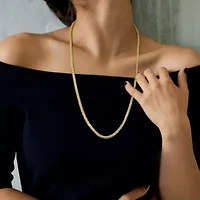 4.2MM Foxtail Chain Necklace in 18K Yellow Gold Plated Sterling Silver