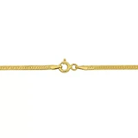 2MM Herringbone Chain Bracelet in 10K Yellow Gold
