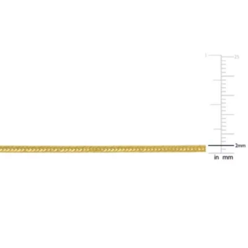 2MM Herringbone Chain Bracelet in 10K Yellow Gold