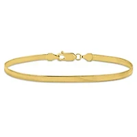 3.5MM Flex Herringbone Chain Bracelet in 10K Yellow Gold