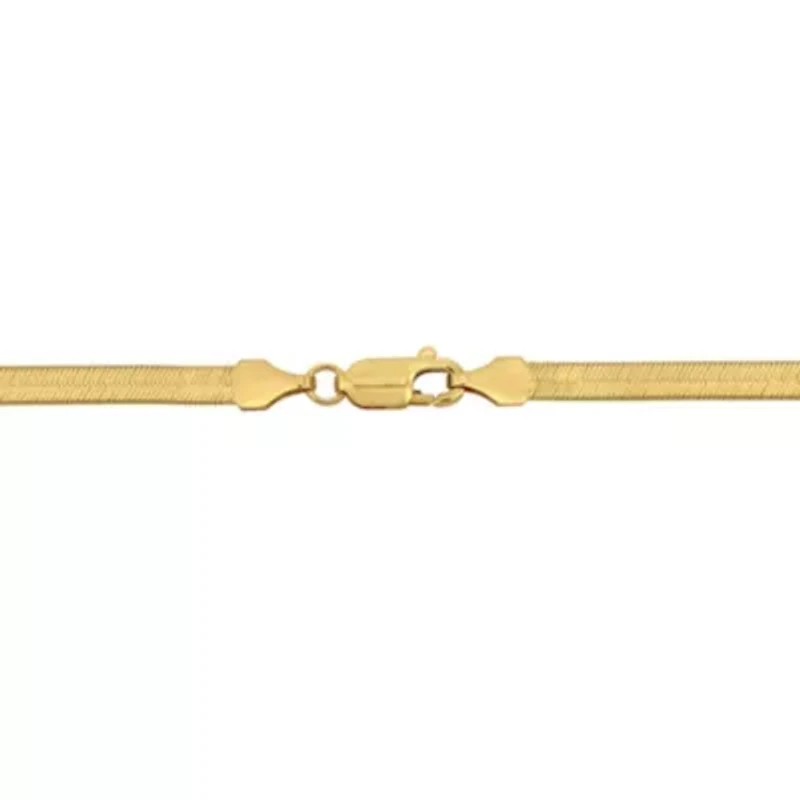 3.5MM Flex Herringbone Chain Bracelet in 10K Yellow Gold
