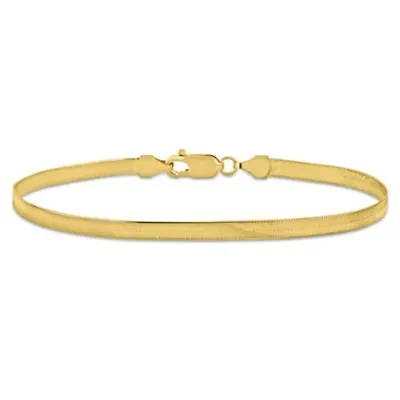 3.5MM Flex Herringbone Chain Bracelet in 10K Yellow Gold