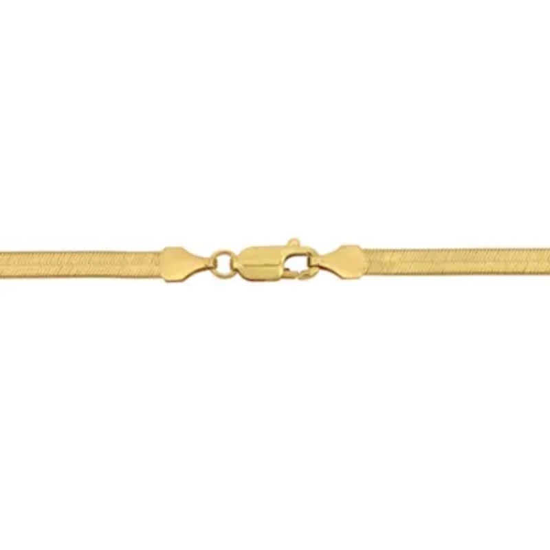 3.5MM Flex Herringbone Chain Bracelet in 10K Yellow Gold