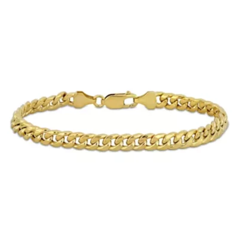 6.15MM Miami Cuban Link Chain Bracelet in 10K Yellow Gold