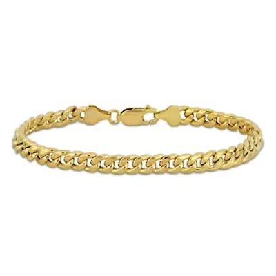 6.15MM Miami Cuban Link Chain Bracelet in 10K Yellow Gold