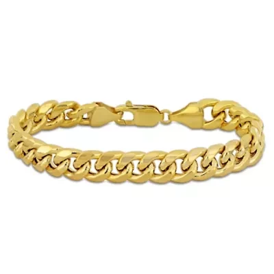 9.25MM Miami Cuban Link Chain Bracelet in 10K Yellow Gold