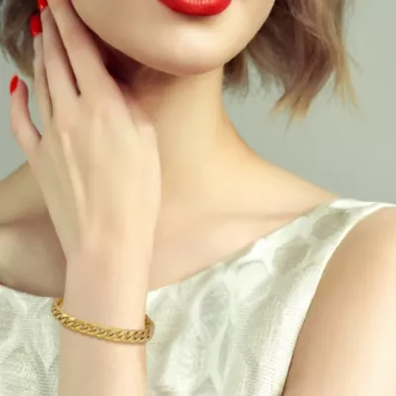 9.25MM Miami Cuban Link Chain Bracelet in 10K Yellow Gold