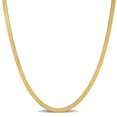 3.5MM Flex Herringbone Chain Necklace in 10K Yellow Gold