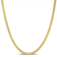 3.5MM Flex Herringbone Chain Necklace in 10K Yellow Gold