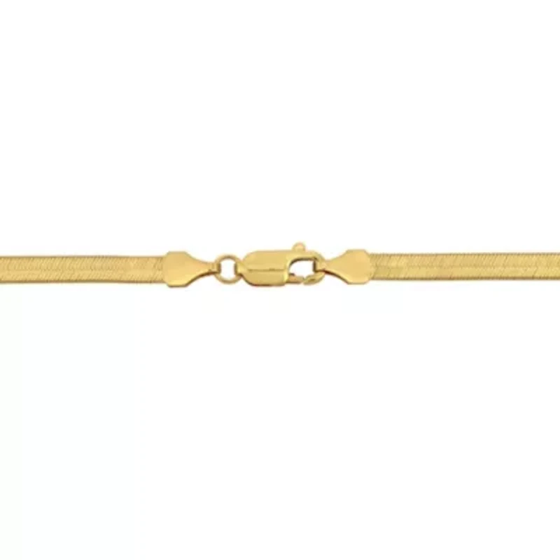 3.5MM Flex Herringbone Chain Necklace in 10K Yellow Gold