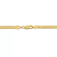 3.5MM Flex Herringbone Chain Necklace in 10K Yellow Gold