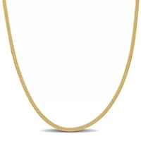 2MM Herringbone Chain Necklace in 10K Yellow Gold