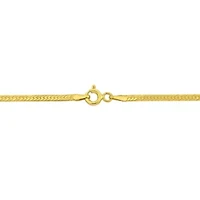 2MM Herringbone Chain Necklace in 10K Yellow Gold