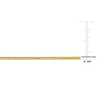 2MM Herringbone Chain Necklace in 10K Yellow Gold