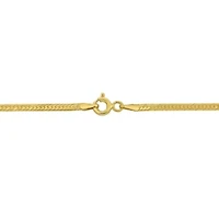 2MM Herringbone Chain Necklace in 10K Yellow Gold
