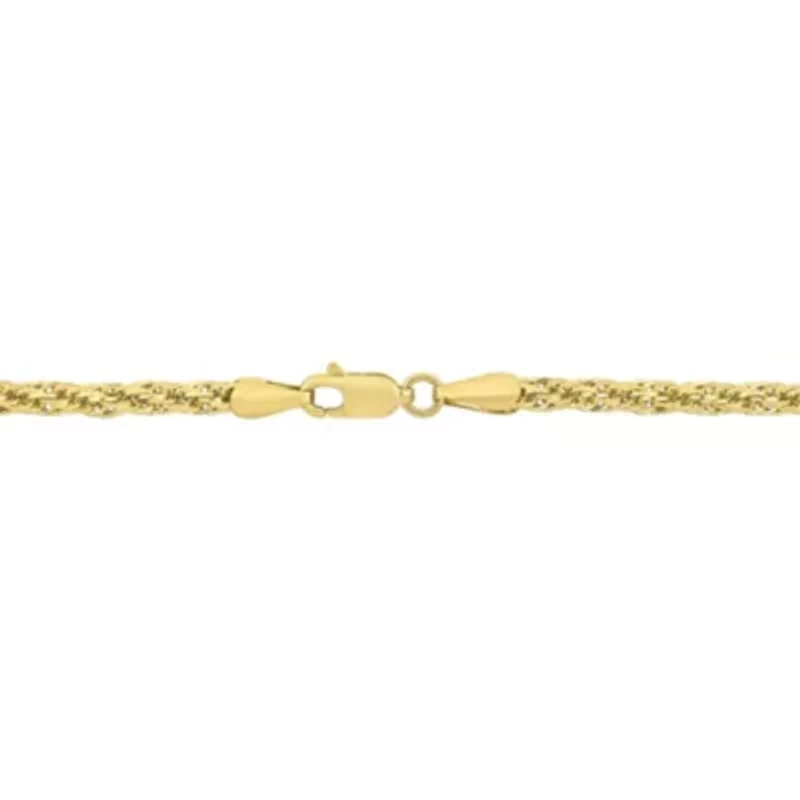 3MM Infinity Rope Chain Bracelet in 14K Yellow Gold