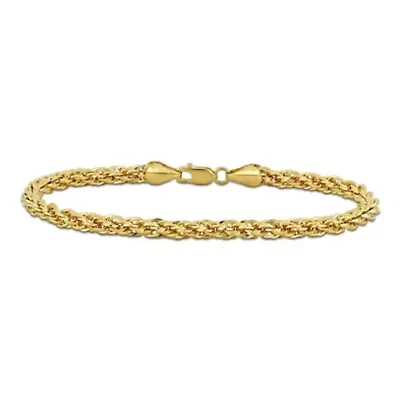 4MM Infinity Rope Chain Bracelet in 14K Yellow Gold