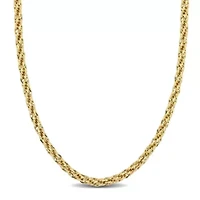 4MM Infinity Rope Chain Necklace in 14K Yellow Gold