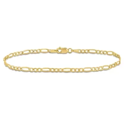 2.5MM Figaro Bracelet in 10K Yellow Gold