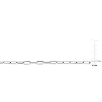 3.5MM Polished Paperclip Chain Bracelet in Sterling Silver