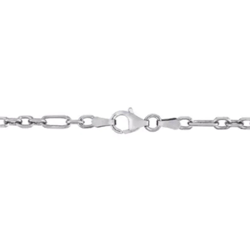 3MM Figaro Rolo Chain Bracelet in Sterling Silver