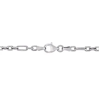 3MM Figaro Rolo Chain Bracelet in Sterling Silver