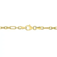 3MM Figaro Rolo Bracelet in Yellow Plated Sterling Silver